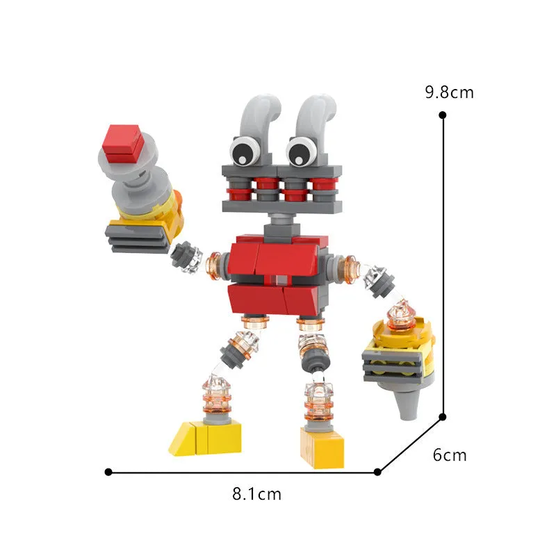 MOC Enlightenment Small Building Block Cute Monster Choir Small Set My Singing Monster