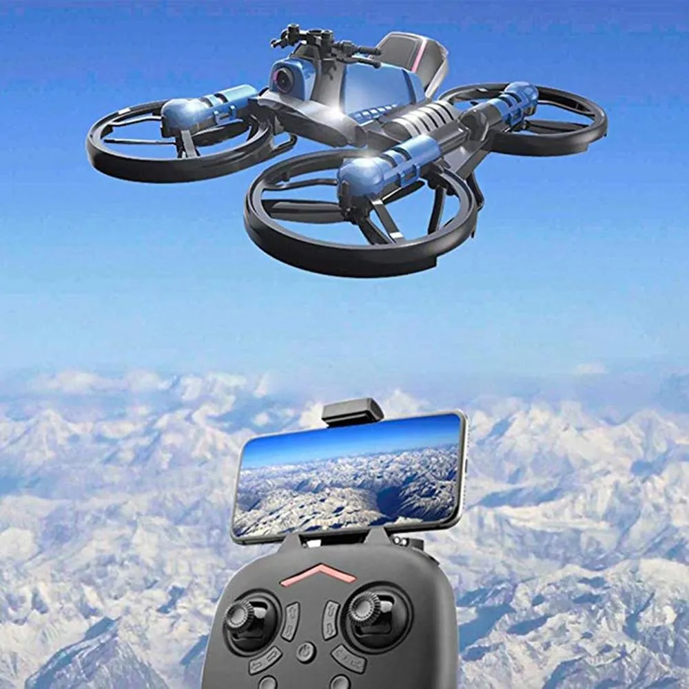 Motorcycle Folding Quadcopter Drone