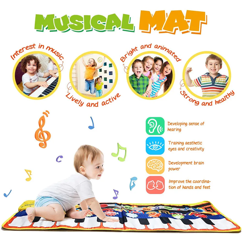 Musical Piano Mat Keyboard Music and Dance Mat- Battery Operated