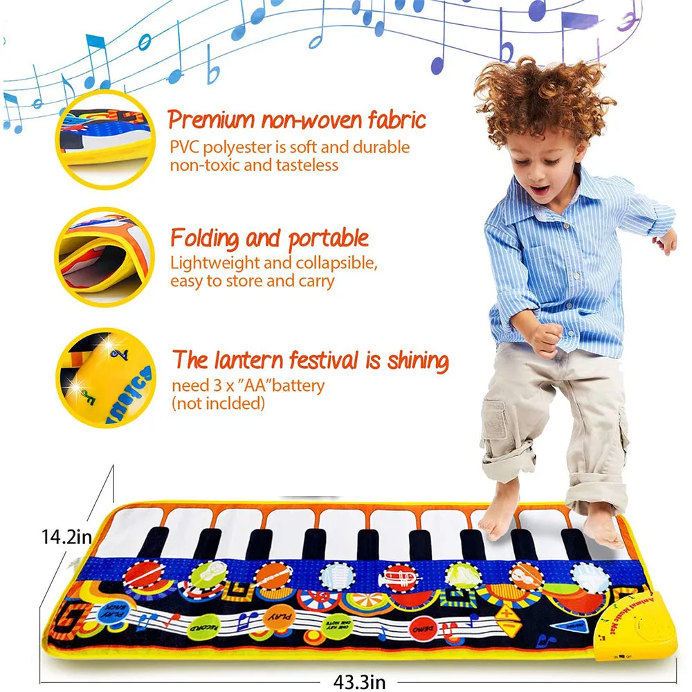 Musical Piano Mat Keyboard Music and Dance Mat- Battery Operated