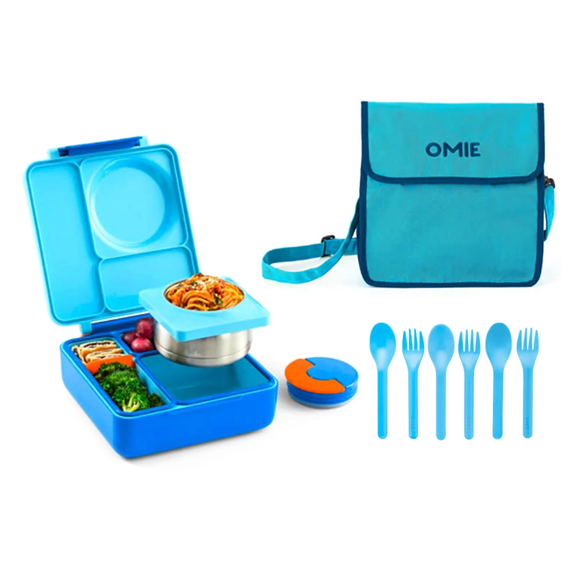 OmieBox 2.0 Smarter Bundle - Bento Box, Tote & Cutlery