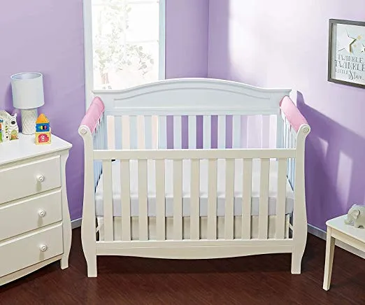 Pink Crib Rail Guard - 2 Piece