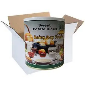 Rainy Day Foods Gluten-Free Dehydrated Sweet Potato Dices 6 (Case of Six) #10 Cans - 240 Servings