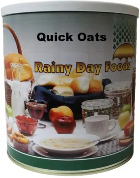 Rainy Day Foods Quick Rolled Oats 40 oz #10 Can - 42 Servings