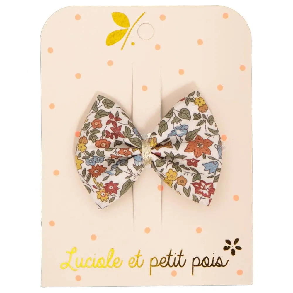 Ribbon bow clip - Liberty Ava autumn