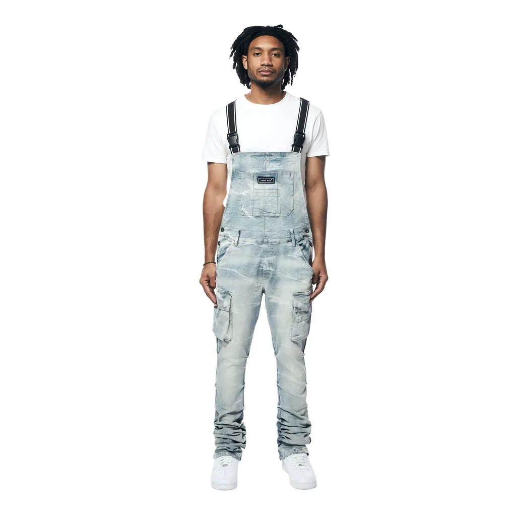 Stacked Utility Denim Overalls - Bergen Blue