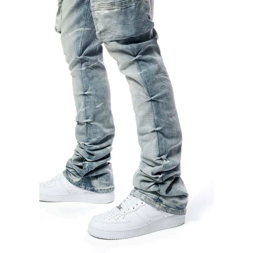 Stacked Utility Denim Overalls - Bergen Blue