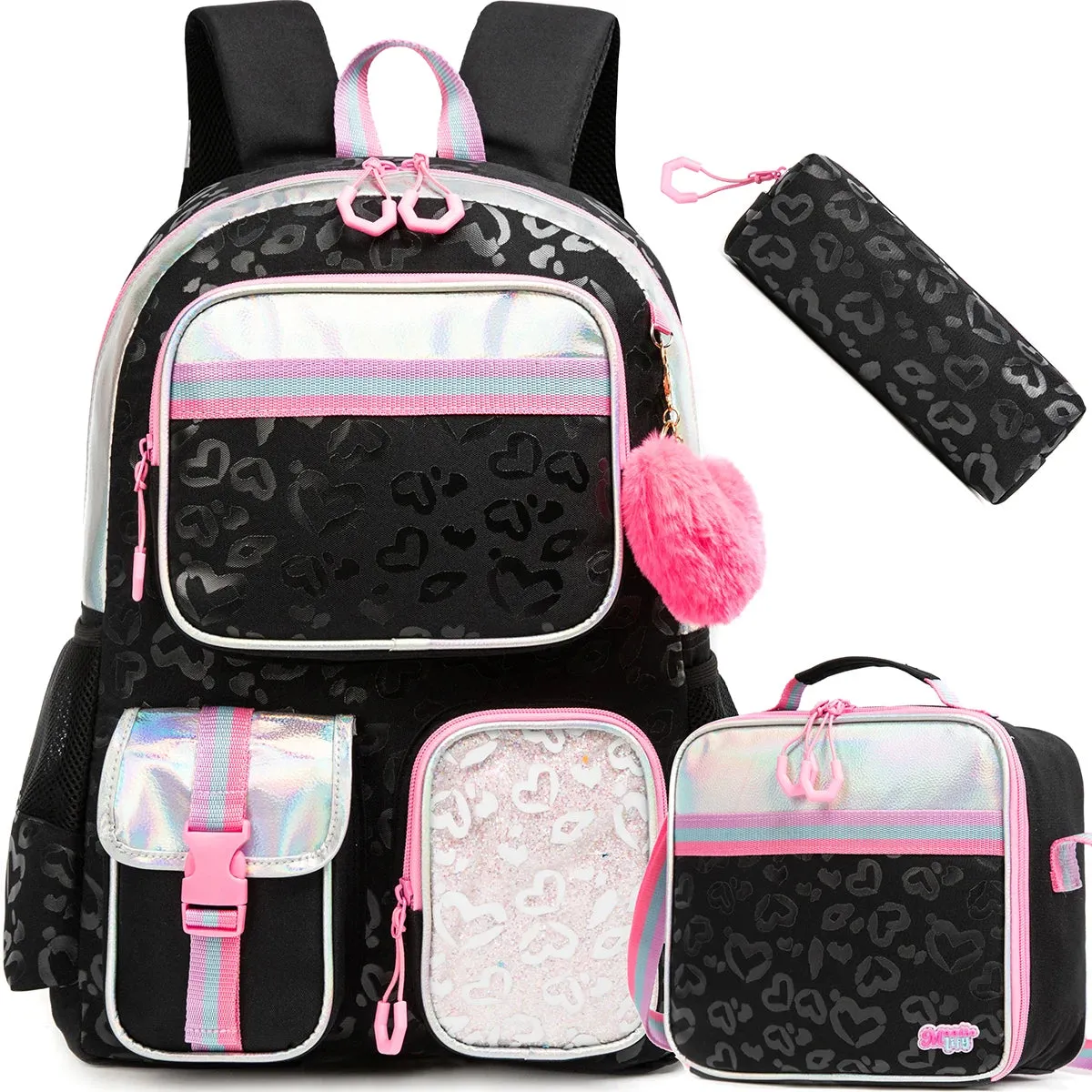 UAKISS  -  Meetbelify Backpack for Girls Schoolbag Aesthetic Backpack for Elementary Student Teen Girls Bookbag with Lunchbox and Penbag