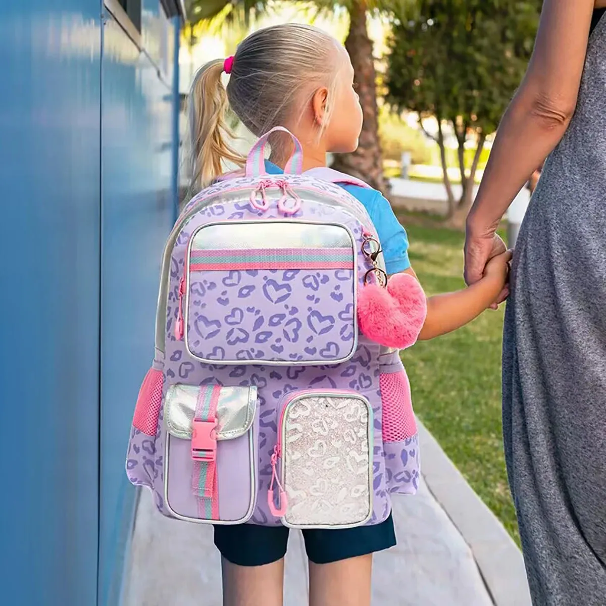 UAKISS  -  Meetbelify Backpack for Girls Schoolbag Aesthetic Backpack for Elementary Student Teen Girls Bookbag with Lunchbox and Penbag