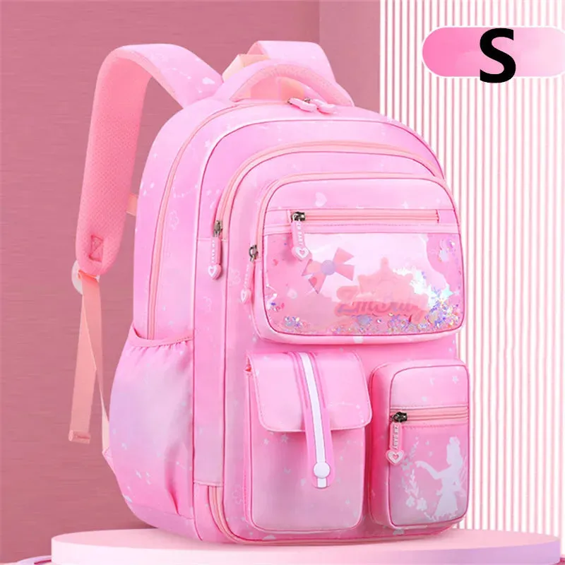 UAKISS  -  Primary Kawaii Cute Waterproof Little Gradient Color Children Backpack School Bags Back Pack For Kid Child Teenage Schoolbag sac