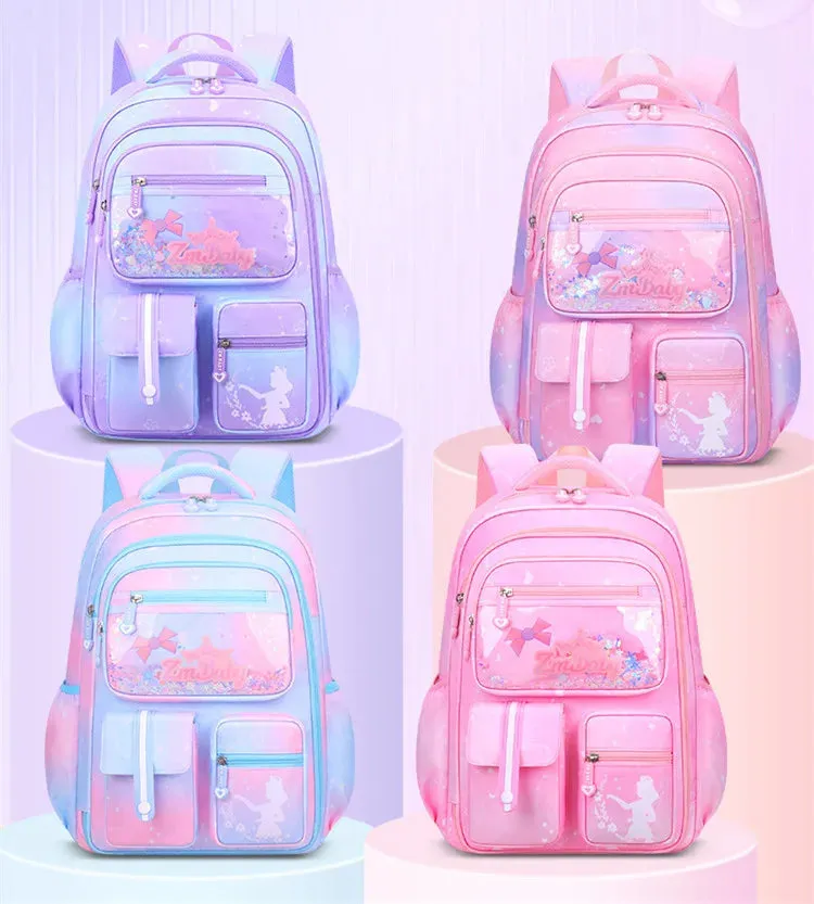 UAKISS  -  Primary Kawaii Cute Waterproof Little Gradient Color Children Backpack School Bags Back Pack For Kid Child Teenage Schoolbag sac
