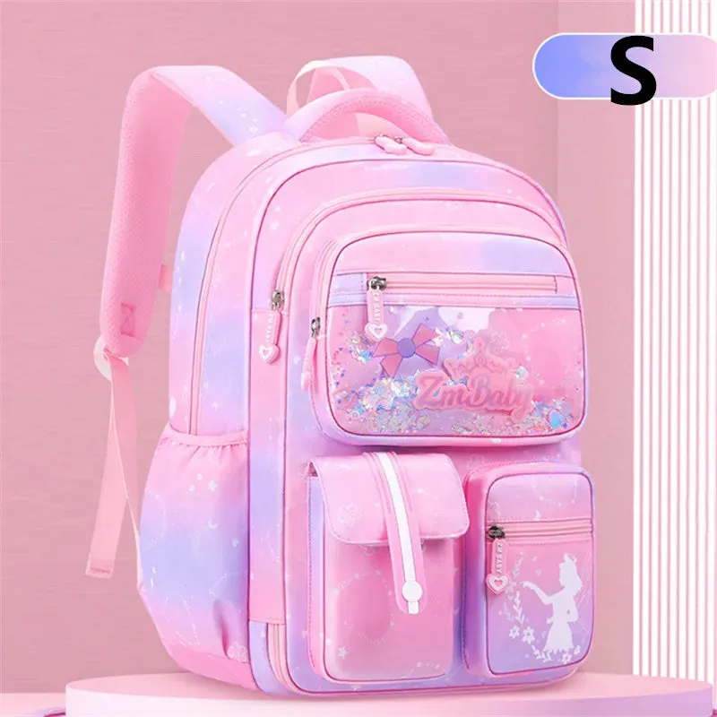 UAKISS  -  Primary Kawaii Cute Waterproof Little Gradient Color Children Backpack School Bags Back Pack For Kid Child Teenage Schoolbag sac