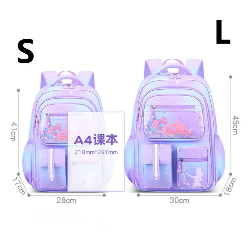 UAKISS  -  Primary Kawaii Cute Waterproof Little Gradient Color Children Backpack School Bags Back Pack For Kid Child Teenage Schoolbag sac