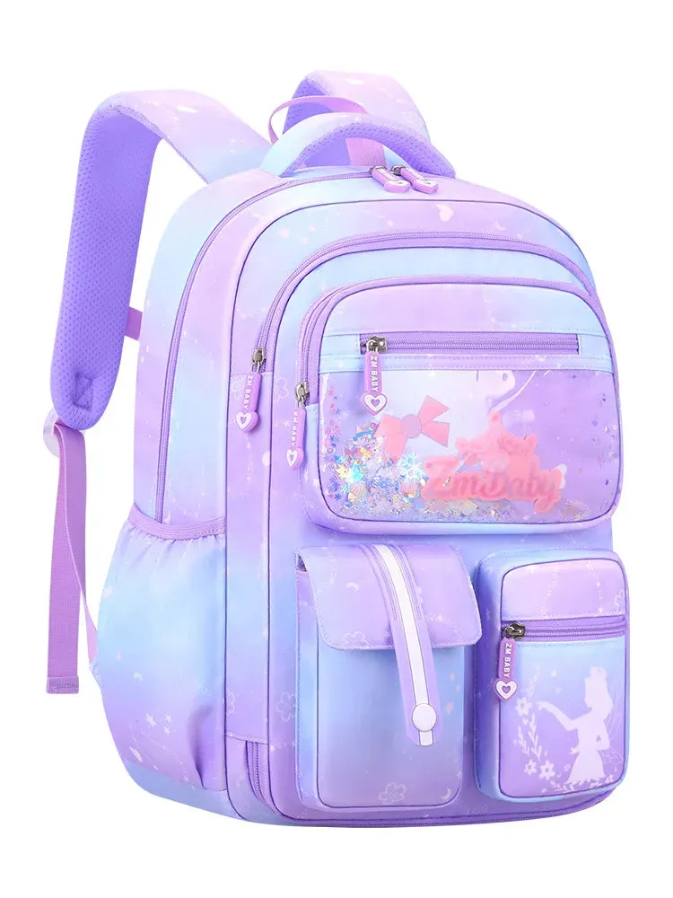 UAKISS  -  Primary Kawaii Cute Waterproof Little Gradient Color Children Backpack School Bags Back Pack For Kid Child Teenage Schoolbag sac