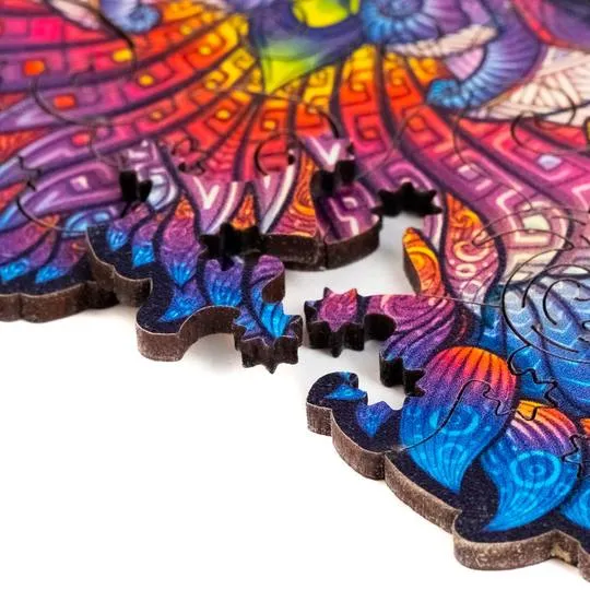 Unidragon Wooden Puzzle: Emanating Racoon