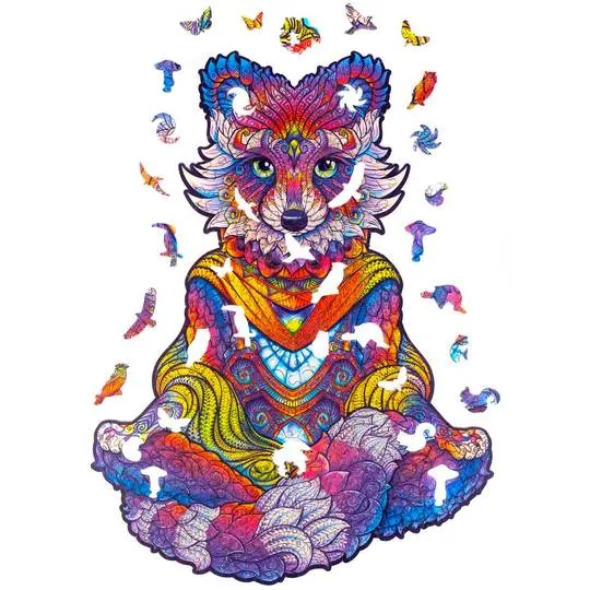 Unidragon Wooden Puzzle: Emanating Racoon